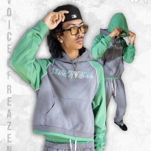 "PEACE WITH PIECES" GREEN HOODIE